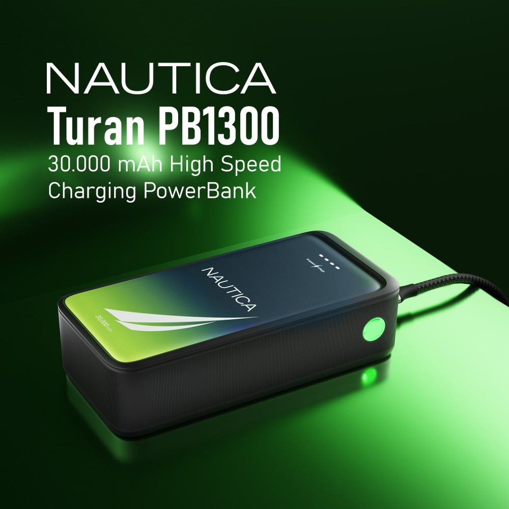 Nautica TURAN PB Dual-USB Hi-Speed Portable Power Bank, UCCPB0903 (30kmAh)