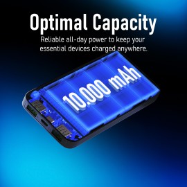 Nautica TURAN PB Dual-USB Hi-Speed Portable Power Pack with Digital Power Display, UCCPB1003 (10kmAh)