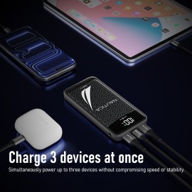 Nautica TURAN PB Dual-USB Hi-Speed Portable Power Pack with Digital Power Display, UCCPB1103 (20kmAh)