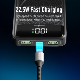 Nautica TURAN PB Dual-USB Hi-Speed Portable Power Pack with Digital Power Display, UCCPB1103 (20kmAh)