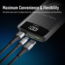 Nautica TURAN PB Dual-USB Hi-Speed Portable Power Pack with Digital Power Display, UCCPB1103 (20kmAh)
