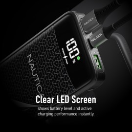 Nautica TURAN PB Dual-USB Hi-Speed Portable Power Pack with Digital Power Display, UCCPB1103 (20kmAh)