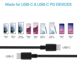 Naztech 20-Watt Power Delivery USB-C® Wall Charger and USB-C® to USB-C® 4-Foot Cable