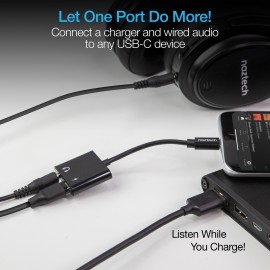 Naztech USB Type-C and 3.5mm Audio and Charge Adapter