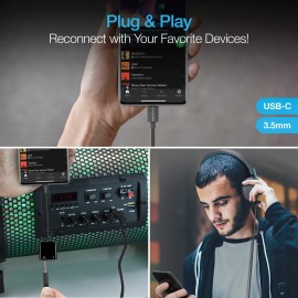 Naztech USB Type-C and 3.5mm Audio and Charge Adapter