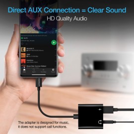 Naztech USB Type-C and 3.5mm Audio and Charge Adapter