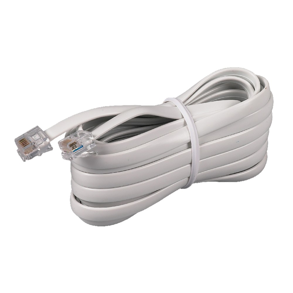 RCA White Phone Line Cord 15ft