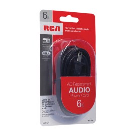Rca Universal Replacement Power Cord, 6Ft