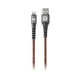 ToughTested Charge and Sync Braided USB Type-A to Lightning Cable, 6 Ft.