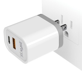XYST 3.4-Amp Dual USB Wall Charger with USB Port and USB Type-C® Port