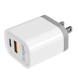 XYST 3.4-Amp Dual USB Wall Charger with USB Port and USB Type-C® Port
