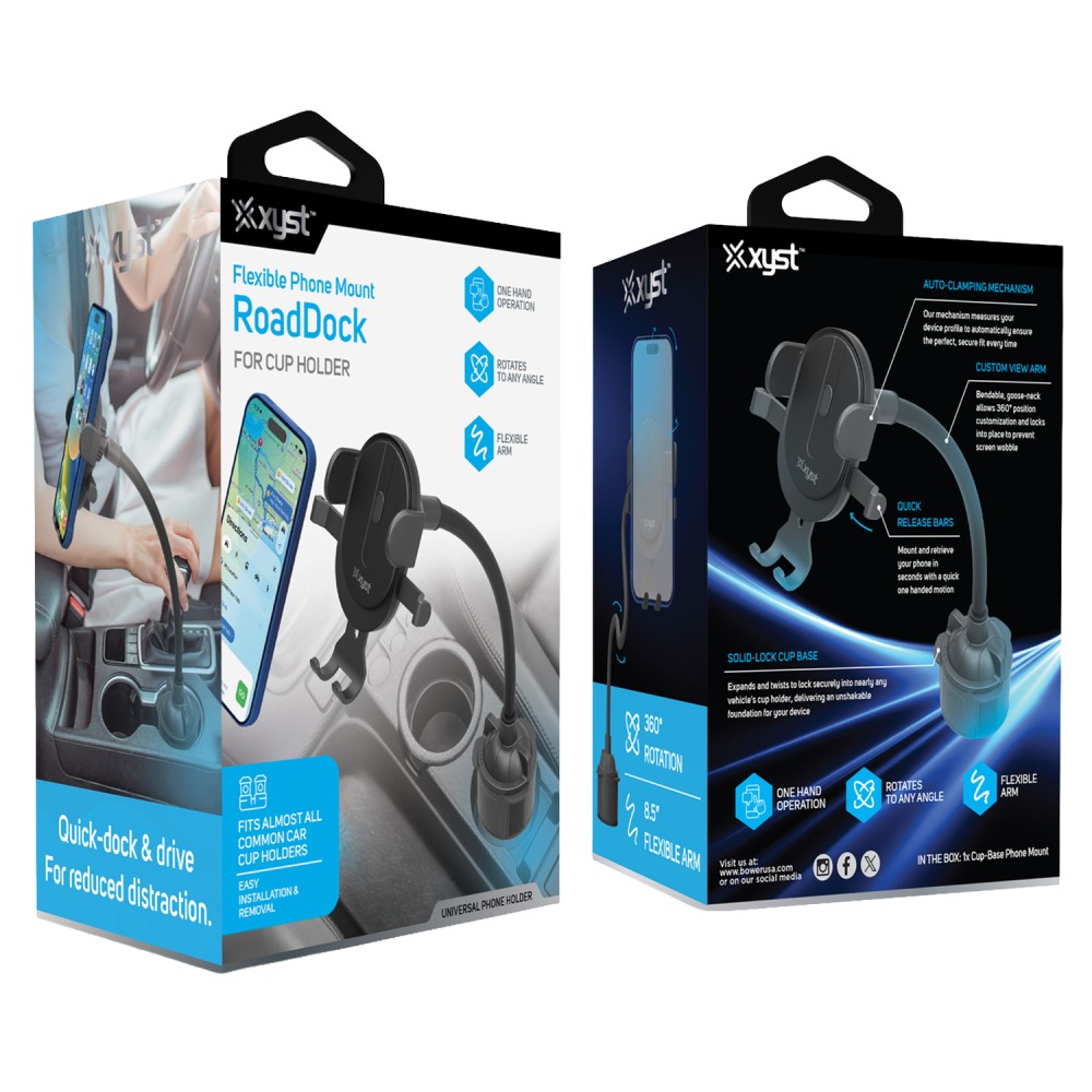 XYST RoadDock Flexible Phone Mount for Cup-Holder with Gooseneck Arm