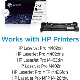 HP 26A | CF226A | Toner-Cartridge | Black | Works with HP LaserJet Pro M402 series, M426 series