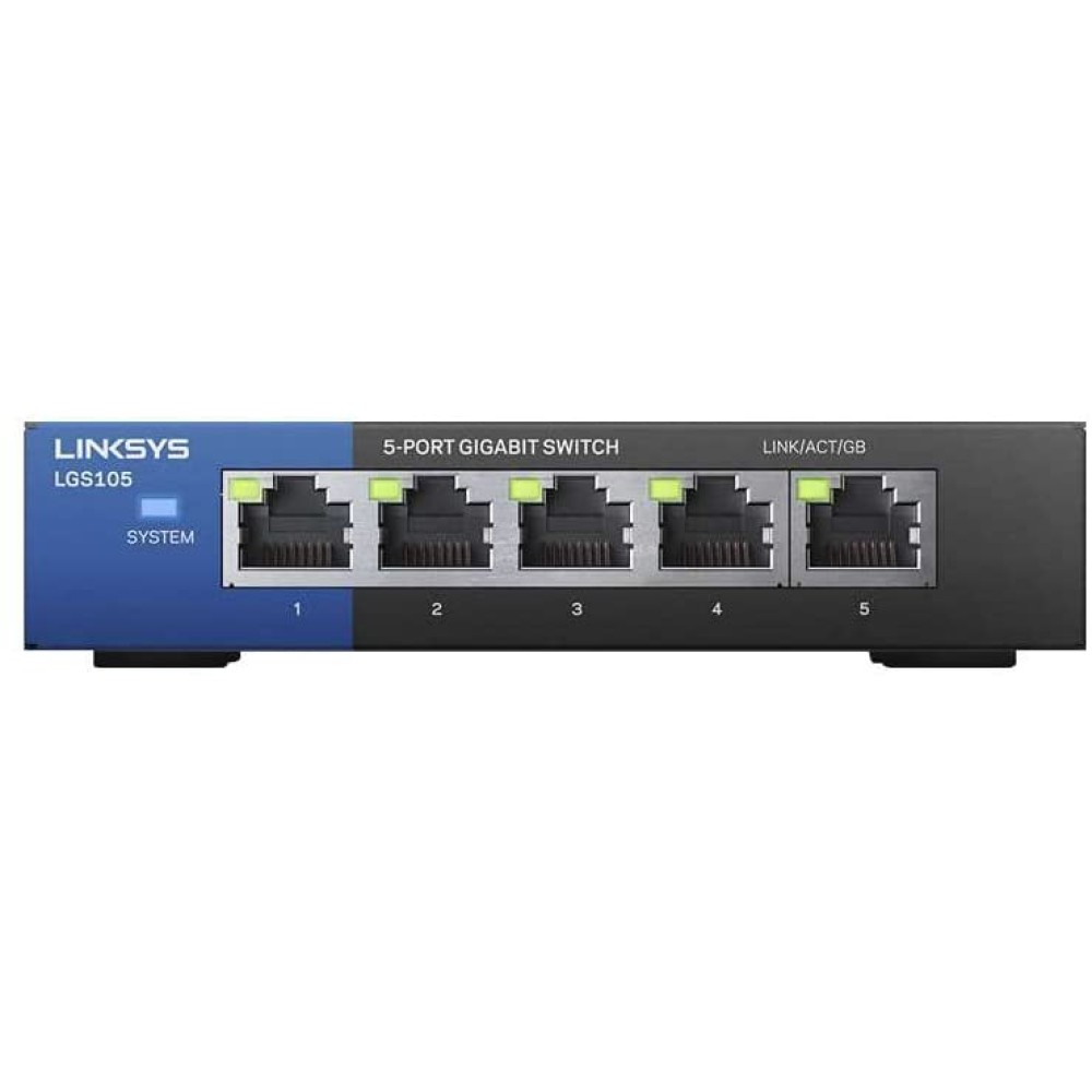 Linksys Business LGS105 - Switch - unmanaged - 5 x 10/100/1000 - desktop - AC 100/230 V