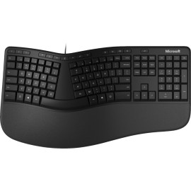 Microsoft - RJU-00001 Ergonomic Full-size Wired Mechanical Keyboard and Mouse Bundle - Black