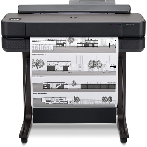 HP DesignJet T650 - 24" large-format printer - color - ink-jet - Roll A1 (61.0 cm x 91.4 m) - 2400 x 1200 dpi - up to 0.43 min/page - USB 2.0, Gigabit LAN, Wi-Fi - cutter