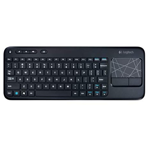 Logitech Cordless Touch Keyboard K400Plus Eng Black USB 2.4G