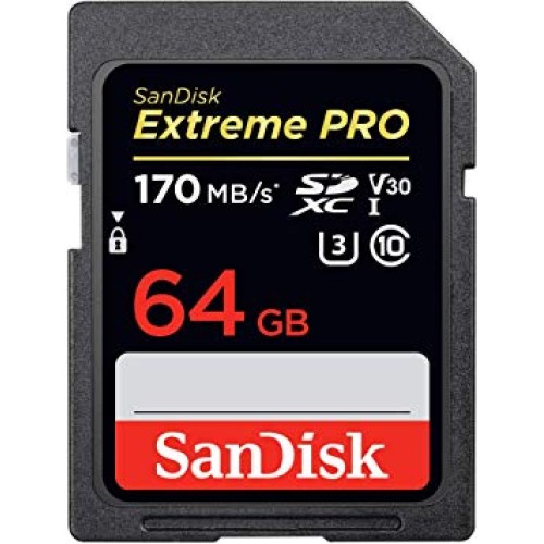 SanDisk SD 64GB Extreme PRO SDHC/SDXC USH-1 Class10 170 MB/s