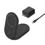 Belkin® BoostCharge Magnetic Foldable Wireless Charging Stand with 15-Watt Qi2 (Black)