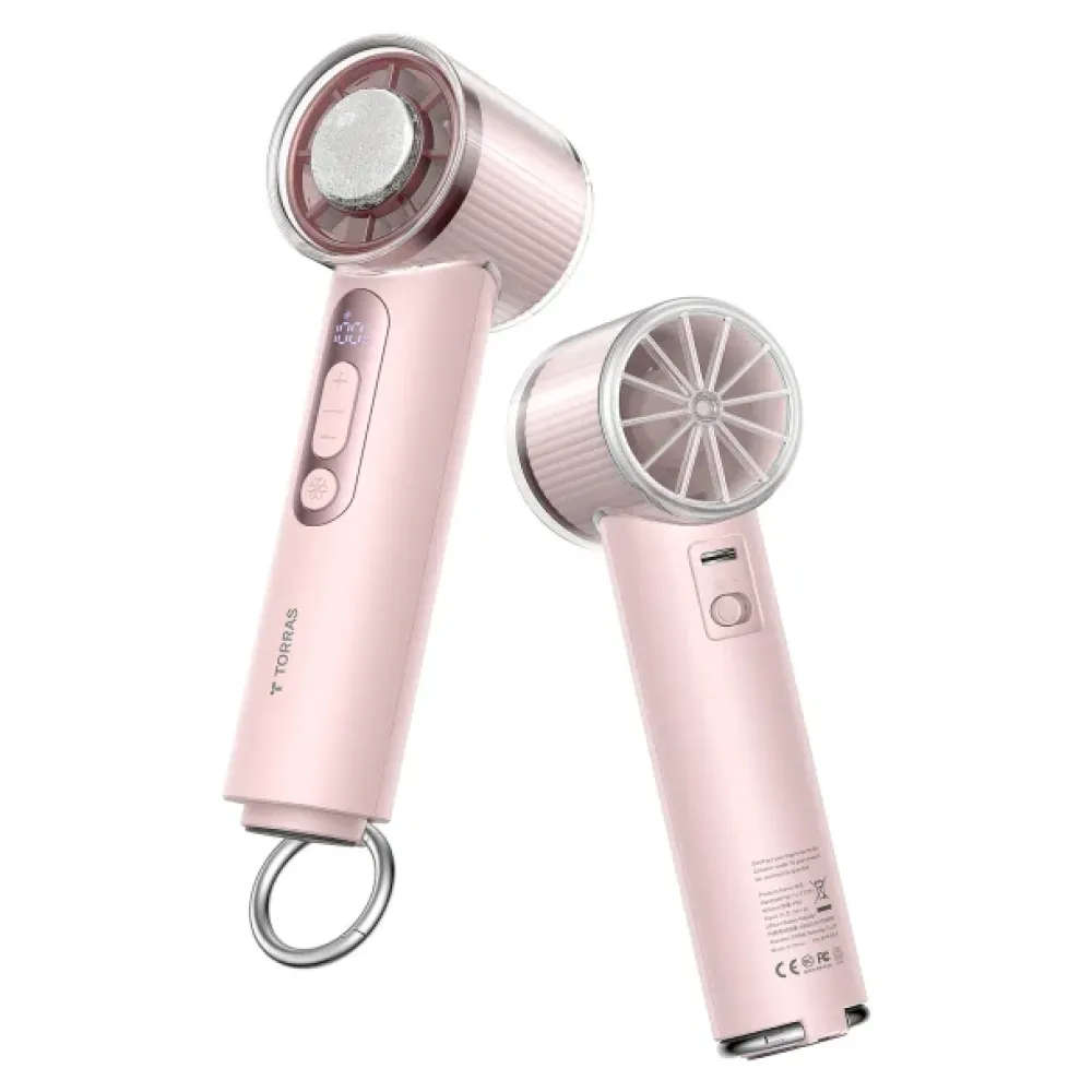 TORRAS® COOLiFY® iva Handheld High-Speed Portable Fan with 4,900-mAh Battery (Vivi Pink)