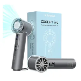 TORRAS® COOLiFY® iva Handheld High-Speed Portable Fan with 4,900-mAh Battery (Charcoal)