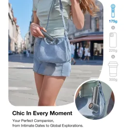 TORRAS® COOLiFY® iva Handheld High-Speed Portable Fan with 4,900-mAh Battery (Charcoal)