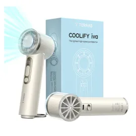 TORRAS® COOLiFY® iva Handheld High-Speed Portable Fan with 4,900-mAh Battery (Ivory)