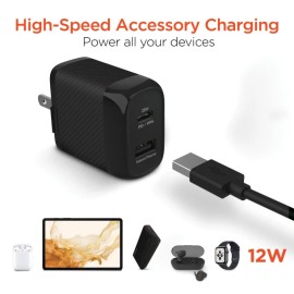 HyperGear® SpeedBoost 25-Watt PD Dual-Output USB Wall Charger