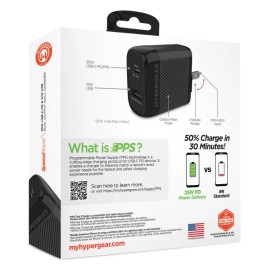 HyperGear® SpeedBoost 25-Watt PD Dual-Output USB Wall Charger