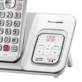 Panasonic® KX-TGD83x Series DECT 6.0 Corded Cordless Phone with Answering Machine, White (3 Handset)
