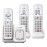 Panasonic® KX-TGD83x Series DECT 6.0 Corded Cordless Phone with Answering Machine, White (3 Handset)