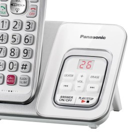 Panasonic® KX-TGD83x Series DECT 6.0 Corded Cordless Phone with Answering Machine, White (2 Handset)