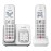 Panasonic® KX-TGD83x Series DECT 6.0 Corded Cordless Phone with Answering Machine, White (2 Handset)