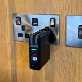 TechLok™ Power5 USB and Wireless Multi Charger and Power Bank, Black