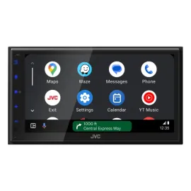 JVC® KW-M690BW 6.8-In. Car In-Dash Unit, Double-DIN Digital Receiver with Touch Screen, Wireless Android Auto™/Apple CarPlay®, and Wi-Fi®