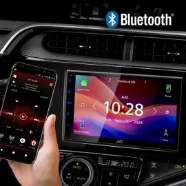 JVC® KW-M590BT 6.8-In. Car In-Dash Unit, Double-DIN/Single-DIN Digital Receiver with WSVGA Touch Screen, Android Auto™, and Apple CarPlay®