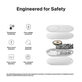 Belkin® BoostCharge Magnetic Foldable Wireless Charging Stand with 15-Watt Qi2 (White)