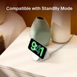 Belkin® BoostCharge Magnetic Foldable Wireless Charging Stand with 15-Watt Qi2 (White)