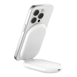 Belkin® BoostCharge Magnetic Foldable Wireless Charging Stand with 15-Watt Qi2 (White)