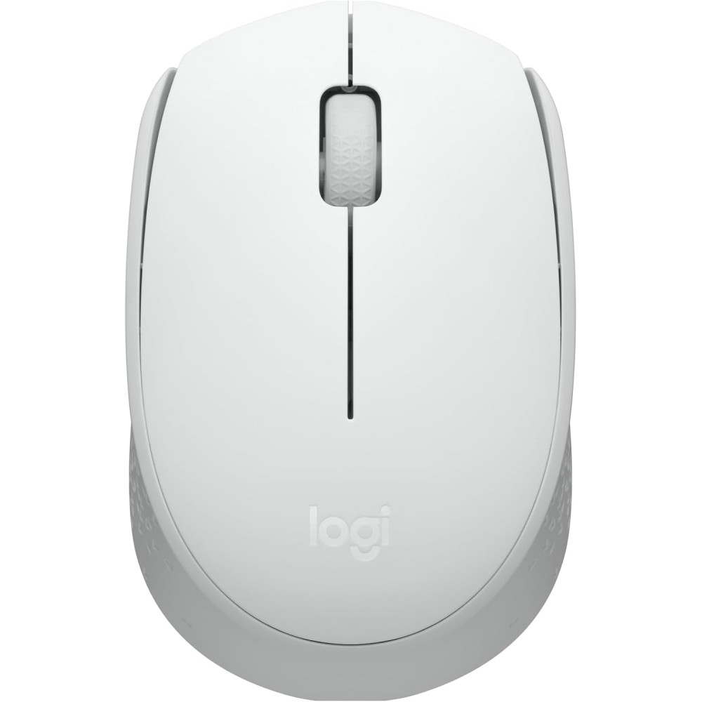 Logitech M170 Wireless Mouse, Ambidextrous, Off-white - Mouse - right and left-handed - optical - 3 buttons - wireless - 2.4 GHz - USB wireless receiver - off-white