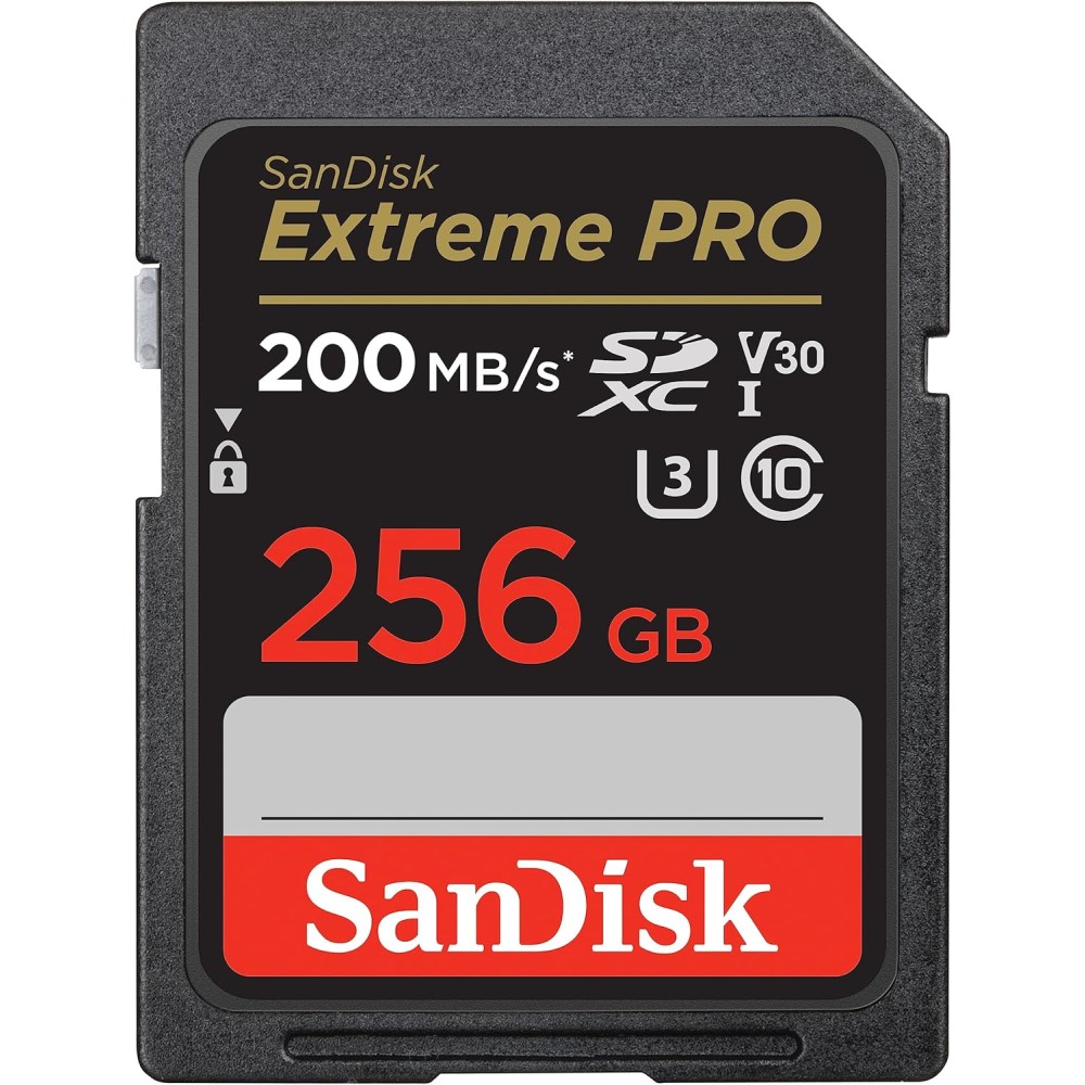 SanDisk Extreme Pro Flash memory card 256 GB Video Class V30 / UHS-I U3 / Class10 - SDXC UHS-I