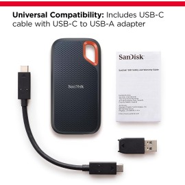SanDisk Extreme Portable SSD encrypted 1 TB external (portable) USB 3.2 Gen 2 256-bit AES