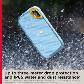 SanDisk Extreme SSD encrypted 1 TB external (portable) USB 3.2 Gen 2 (USB-C connector) 256-bit AES - sky blue