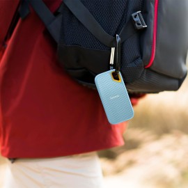 SanDisk Extreme SSD encrypted 1 TB external (portable) USB 3.2 Gen 2 (USB-C connector) 256-bit AES - sky blue