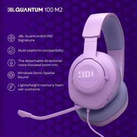 JBL QUANTUM 100M2 Wired over-ear gaming headset - Purple