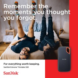 SanDisk 2TB Extreme Portable SSD - Up to 1050MB/s, USB-C, USB 3.2 Gen 2, IP65 Water and dust