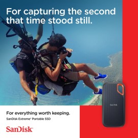 SanDisk 2TB Extreme Portable SSD - Up to 1050MB/s, USB-C, USB 3.2 Gen 2, IP65 Water and dust