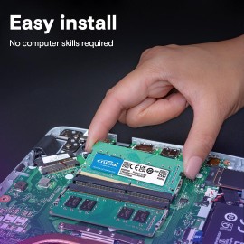 Crucial 16GB DDR4 RAM Kit (2x8GB), 3200MHz (PC4-25600), Downclockable to 2933/2666MHz Laptop Memory SODIMM 260-Pin