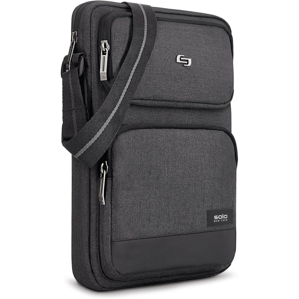 Solo New York Universal Tablet Sling Bag for Women & Men - Crossbody Bag for Travel, Walking, & Hiking, Adjustable Shoulder Strap, Front Zippered Pocket, Fits 12.9
