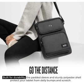 Solo New York Universal Tablet Sling Bag for Women & Men - Crossbody Bag for Travel, Walking, & Hiking, Adjustable Shoulder Strap, Front Zippered Pocket, Fits 12.9